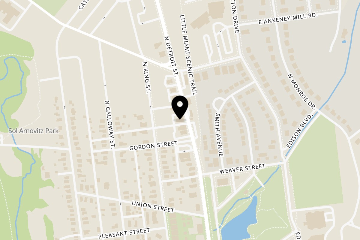 Map showing the location of Los Mariachis Xenia on 608 N Detroit St in Xenia